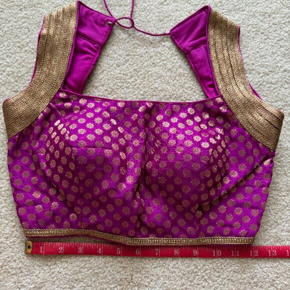 [NEW] Indian Pakistani Sari Saree Blue Purple Magenta Bundle XXS/XS/S - Picture 6 of 14